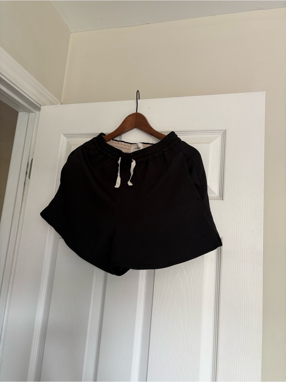 Wilfred Black Crepe Drawstring Shorts
